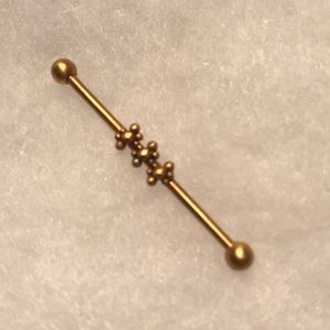 Gold dainty industrial bar